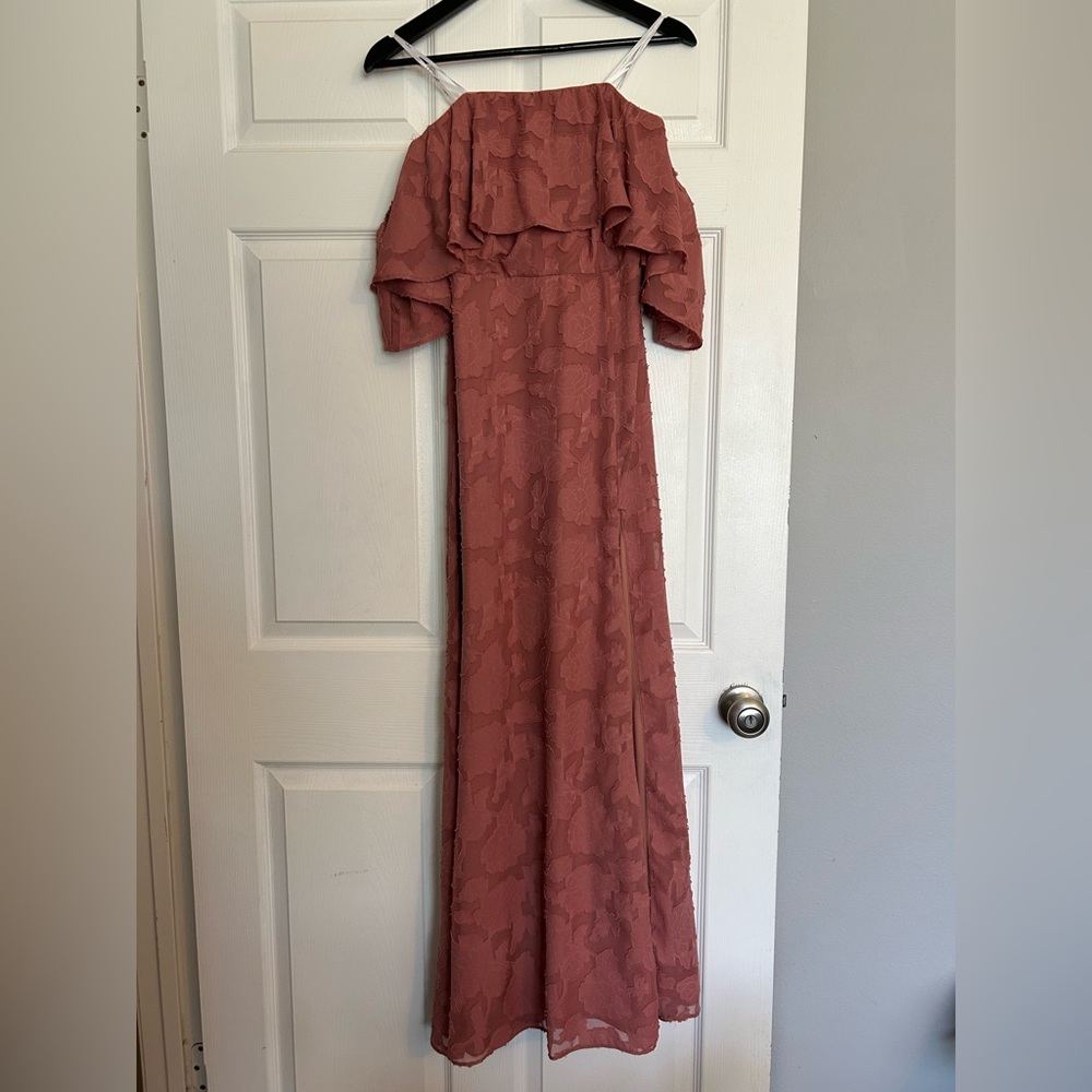 Elegant Pink Off-Shoulder Dress